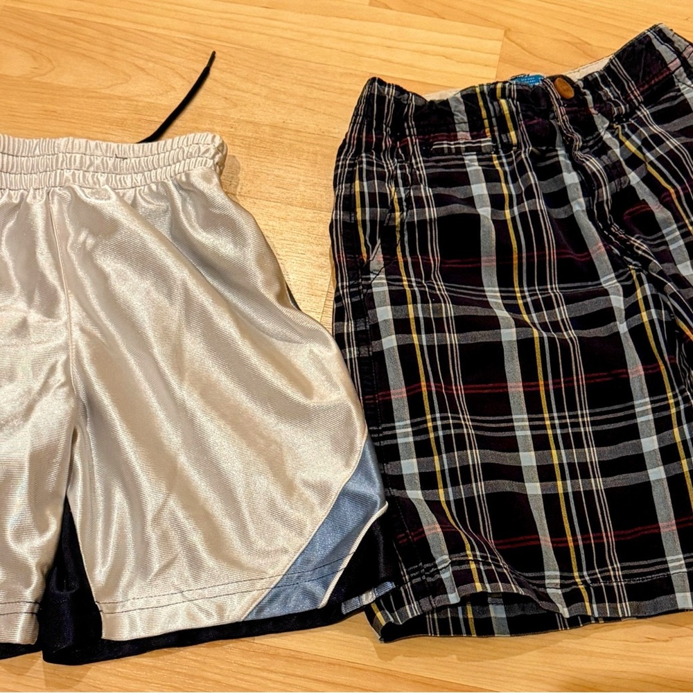The Children's Place Metallic and Plaid Kids Shorts